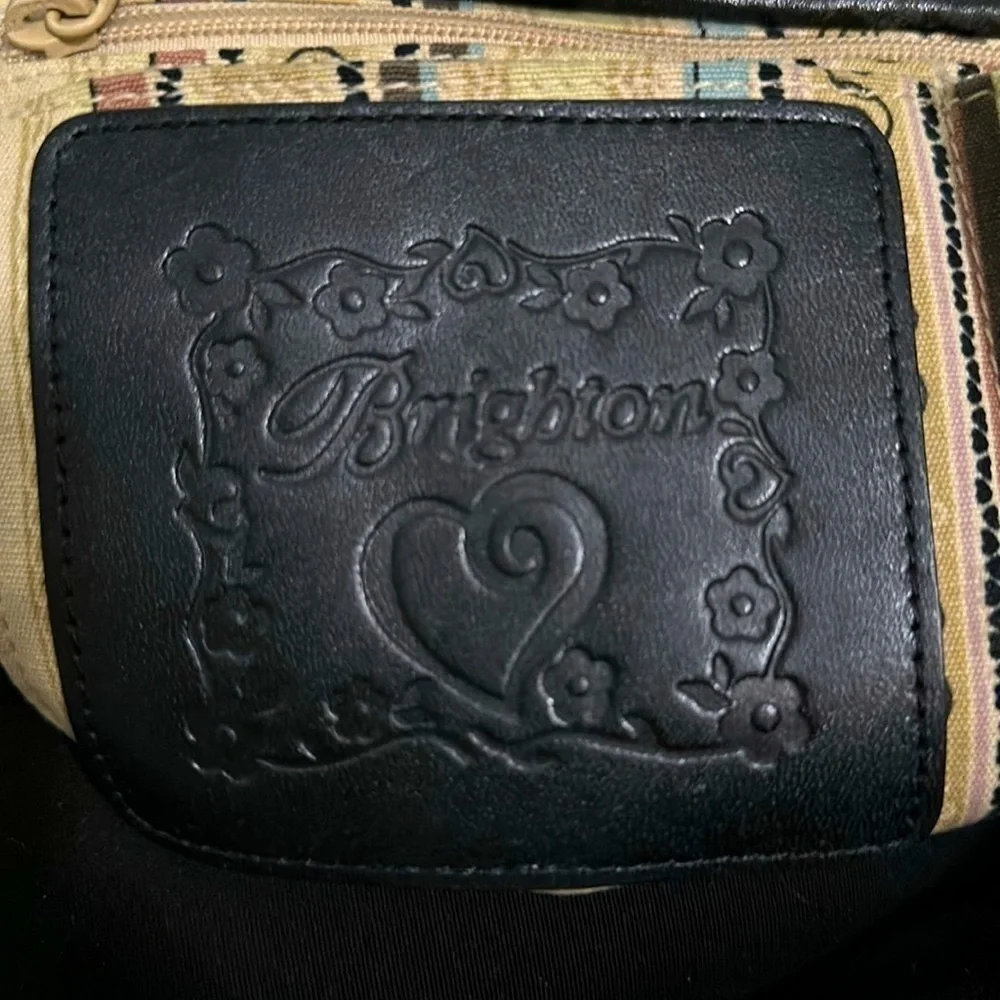 Brighton VALENTINA woven leather studded purse handbag